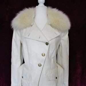 #165 Leather/fox fur jacket